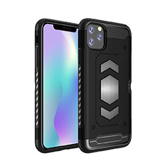 Silikon Hülle Handyhülle und Kunststoff Schutzhülle Tasche Magnetisch für Apple iPhone 11 Pro Max Schwarz