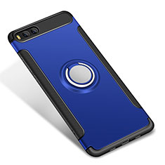 Silikon Hülle Handyhülle und Kunststoff Schutzhülle Tasche mit Fingerring Ständer für Xiaomi Mi 6 Blau