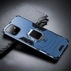 Silikon Hülle Handyhülle und Kunststoff Schutzhülle Tasche mit Magnetisch Ständer A01 für Apple iPhone 11 Blau