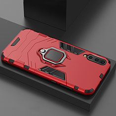 Silikon Hülle Handyhülle und Kunststoff Schutzhülle Tasche mit Magnetisch Ständer für Xiaomi Mi 9 Lite Rot