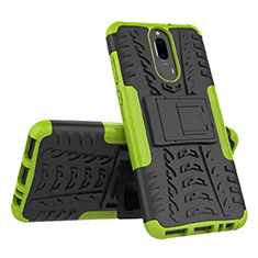 Silikon Hülle Handyhülle und Kunststoff Schutzhülle Tasche mit Ständer A02 für Huawei Mate 10 Lite Grün