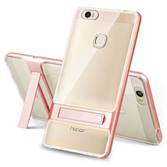 Silikon Hülle Handyhülle und Kunststoff Schutzhülle Tasche mit Ständer für Huawei Honor Note 8 Klar