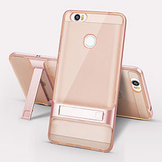 Silikon Hülle Handyhülle und Kunststoff Schutzhülle Tasche mit Ständer für Huawei Honor Note 8 Rosegold