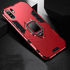 Silikon Hülle Handyhülle und Kunststoff Schutzhülle Tasche mit Ständer für Huawei P30 Pro New Edition Rot
