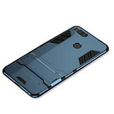 Silikon Hülle Handyhülle und Kunststoff Schutzhülle Tasche mit Ständer für Xiaomi Mi 5X Blau