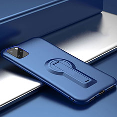 Silikon Hülle Handyhülle und Kunststoff Schutzhülle Tasche mit Ständer R01 für Apple iPhone 11 Pro Blau