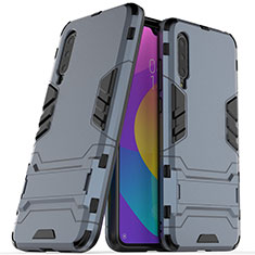 Silikon Hülle Handyhülle und Kunststoff Schutzhülle Tasche mit Ständer R02 für Xiaomi Mi A3 Blau