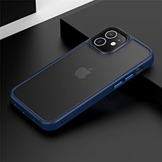 Silikon Hülle Handyhülle und Kunststoff Schutzhülle Tasche N01 für Apple iPhone 12 Mini Blau