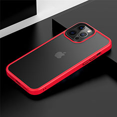 Silikon Hülle Handyhülle und Kunststoff Schutzhülle Tasche N01 für Apple iPhone 12 Pro Rot