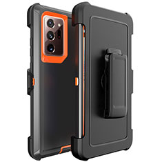 Silikon Hülle Handyhülle und Kunststoff Schutzhülle Tasche N04 für Samsung Galaxy Note 20 Ultra 5G Orange