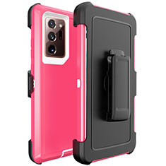 Silikon Hülle Handyhülle und Kunststoff Schutzhülle Tasche N04 für Samsung Galaxy Note 20 Ultra 5G Pink