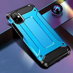 Silikon Hülle Handyhülle und Kunststoff Schutzhülle Tasche R01 für Apple iPhone 11 Blau