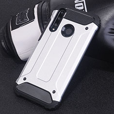 Silikon Hülle Handyhülle und Kunststoff Schutzhülle Tasche R01 für Huawei Honor 20 Lite Weiß