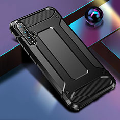 Silikon Hülle Handyhülle und Kunststoff Schutzhülle Tasche R01 für Huawei Honor 20 Pro Schwarz