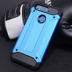 Silikon Hülle Handyhülle und Kunststoff Schutzhülle Tasche R01 für Huawei Honor V20 Hellblau