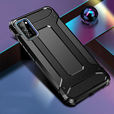 Silikon Hülle Handyhülle und Kunststoff Schutzhülle Tasche R01 für Huawei Honor V30 5G Schwarz