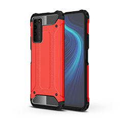 Silikon Hülle Handyhülle und Kunststoff Schutzhülle Tasche R01 für Huawei Honor X10 5G Rot
