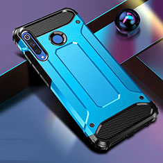 Silikon Hülle Handyhülle und Kunststoff Schutzhülle Tasche R01 für Huawei Nova 4e Hellblau