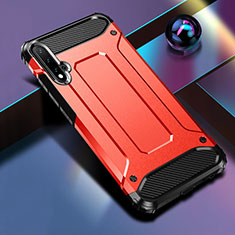 Silikon Hülle Handyhülle und Kunststoff Schutzhülle Tasche R01 für Huawei Nova 5 Pro Rot