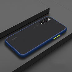 Silikon Hülle Handyhülle und Kunststoff Schutzhülle Tasche R01 für Huawei P20 Blau