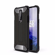 Silikon Hülle Handyhülle und Kunststoff Schutzhülle Tasche R01 für OnePlus 8 Schwarz
