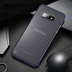 Silikon Hülle Handyhülle und Kunststoff Schutzhülle Tasche R01 für Samsung Galaxy S10e Blau