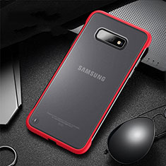 Silikon Hülle Handyhülle und Kunststoff Schutzhülle Tasche R01 für Samsung Galaxy S10e Rot