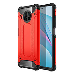 Silikon Hülle Handyhülle und Kunststoff Schutzhülle Tasche R01 für Xiaomi Mi 10T Lite 5G Rot