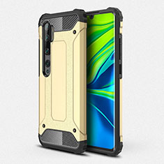 Silikon Hülle Handyhülle und Kunststoff Schutzhülle Tasche R01 für Xiaomi Mi Note 10 Gold