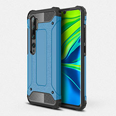 Silikon Hülle Handyhülle und Kunststoff Schutzhülle Tasche R01 für Xiaomi Mi Note 10 Pro Hellblau
