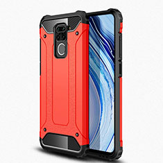 Silikon Hülle Handyhülle und Kunststoff Schutzhülle Tasche R01 für Xiaomi Redmi Note 9 Rot