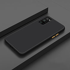 Silikon Hülle Handyhülle und Kunststoff Schutzhülle Tasche R02 für Huawei Honor V30 5G Schwarz