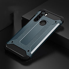 Silikon Hülle Handyhülle und Kunststoff Schutzhülle Tasche R02 für Xiaomi Redmi Note 8 Blau