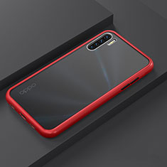 Silikon Hülle Handyhülle und Kunststoff Schutzhülle Tasche R03 für Oppo Find X2 Lite Rot