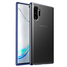 Silikon Hülle Handyhülle und Kunststoff Schutzhülle Tasche R03 für Samsung Galaxy Note 10 Plus Blau