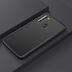 Silikon Hülle Handyhülle und Kunststoff Schutzhülle Tasche R03 für Xiaomi Redmi Note 8 (2021) Schwarz