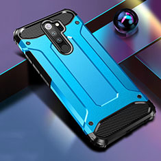 Silikon Hülle Handyhülle und Kunststoff Schutzhülle Tasche R04 für Xiaomi Redmi Note 8 Pro Hellblau
