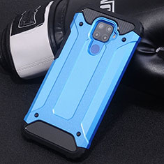 Silikon Hülle Handyhülle und Kunststoff Schutzhülle Tasche U01 für Huawei Mate 30 Lite Hellblau