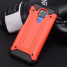 Silikon Hülle Handyhülle und Kunststoff Schutzhülle Tasche U01 für Huawei Nova 5i Pro Rot