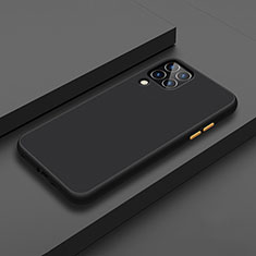 Silikon Hülle Handyhülle und Kunststoff Schutzhülle Tasche U01 für Huawei Nova 7i Schwarz