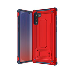 Silikon Hülle Handyhülle und Kunststoff Schutzhülle Tasche U01 für Samsung Galaxy Note 10 5G Rot