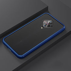 Silikon Hülle Handyhülle und Kunststoff Schutzhülle Tasche U01 für Vivo S1 Pro Blau