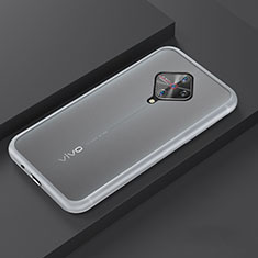 Silikon Hülle Handyhülle und Kunststoff Schutzhülle Tasche U01 für Vivo S1 Pro Weiß