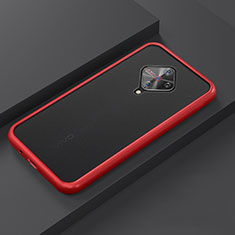 Silikon Hülle Handyhülle und Kunststoff Schutzhülle Tasche U01 für Vivo X50 Lite Rot