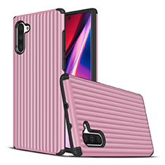 Silikon Hülle Handyhülle und Kunststoff Schutzhülle Tasche U02 für Samsung Galaxy Note 10 5G Rosa