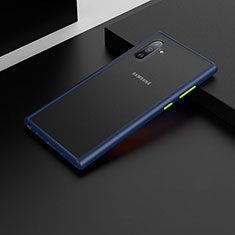 Silikon Hülle Handyhülle und Kunststoff Schutzhülle Tasche U04 für Samsung Galaxy Note 10 5G Blau