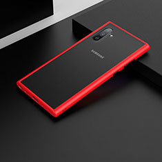 Silikon Hülle Handyhülle und Kunststoff Schutzhülle Tasche U04 für Samsung Galaxy Note 10 5G Rot
