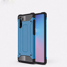 Silikon Hülle Handyhülle und Kunststoff Schutzhülle Tasche U05 für Samsung Galaxy Note 10 5G Hellblau