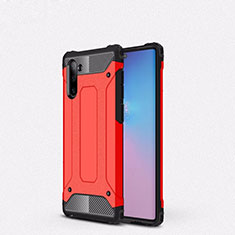 Silikon Hülle Handyhülle und Kunststoff Schutzhülle Tasche U05 für Samsung Galaxy Note 10 5G Rot