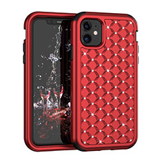 Silikon Hülle Handyhülle und Kunststoff Schutzhülle Tasche Vorder und Rückseite 360 Grad Bling-Bling U01 für Apple iPhone 11 Rot